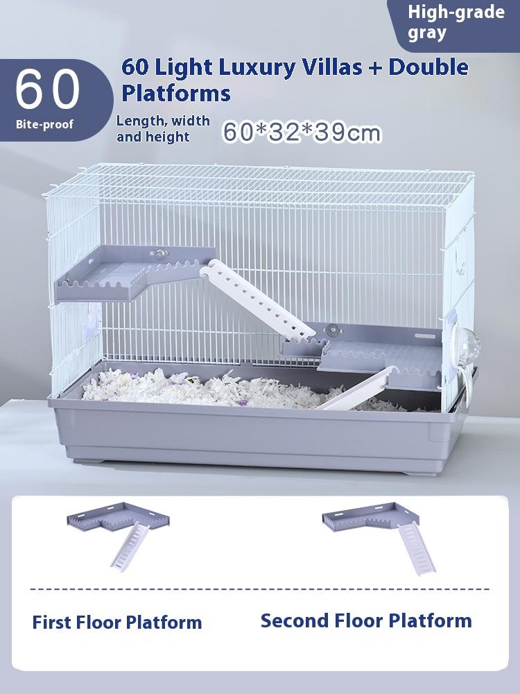 Luxury 3-Tier Hamster Cage Villa Large Room Enclosure for Syrian Dwarf Golden Bear Rodents Pet Habitat with Big Size