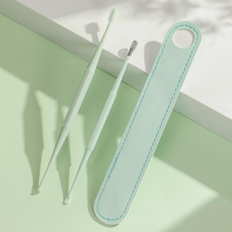 Silicone Ear Cleaner Double Head Earwax Removal Tool Soft Spiral For Ear Care Ear Wax Cleaning Kit Ear Pick Spoon Beauty Health