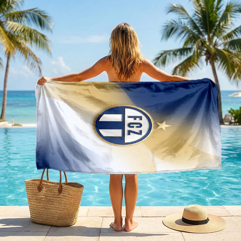 Telo Mare Asciugatura Rapida Stampa FC Zürich Microfibra Assorbente Portatile da Viaggio Asciugamano per Nuoto