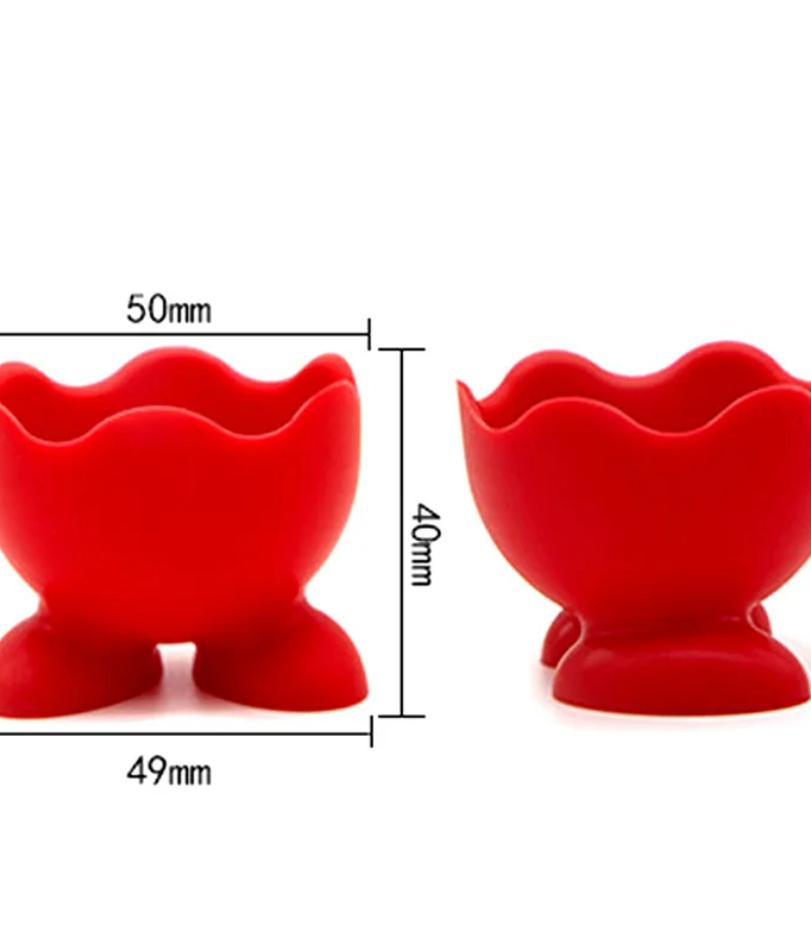 5Silicone EggCup Holders Drying Egg Storage Rack Food Grade Boiler Egg Poacher Cups Bracket for Kitchen Breakfast Cooking Tools