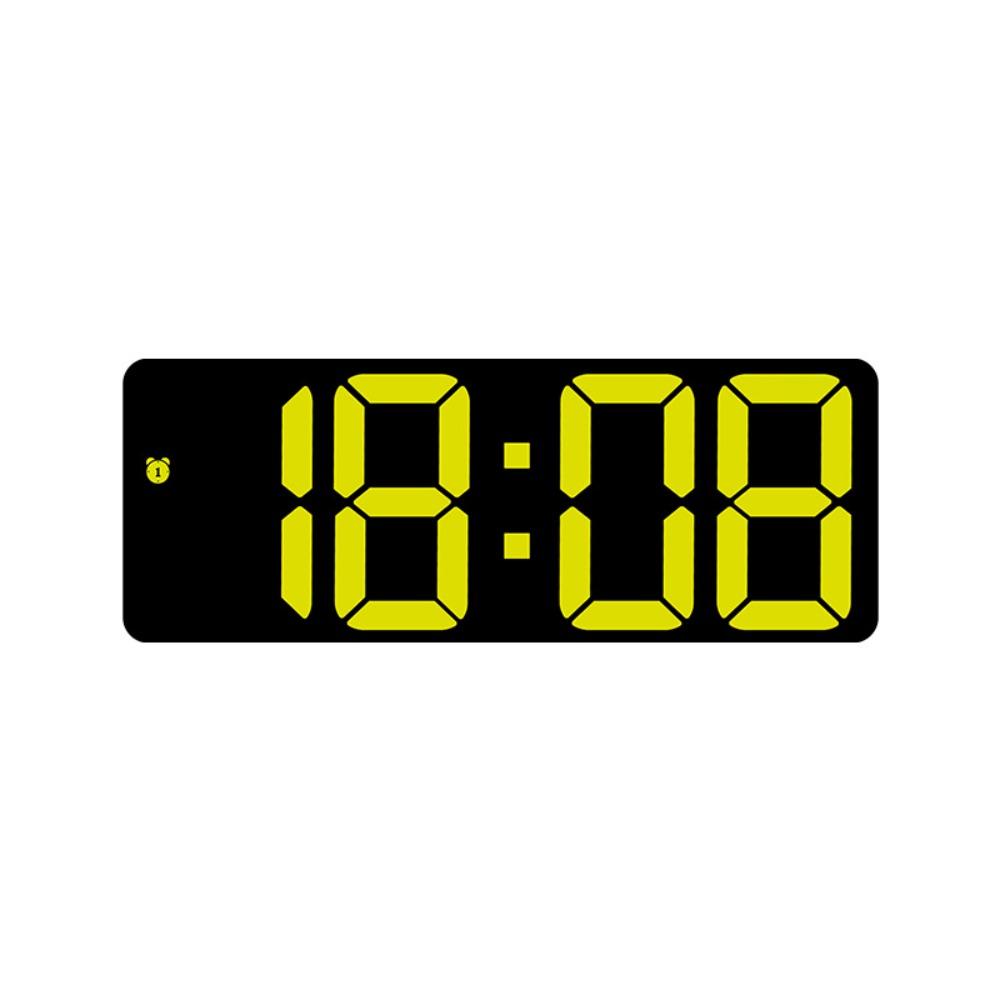12/24H Display LED Desk Clock Temperature Display Mirror Digital Alarm Clock  Desktop