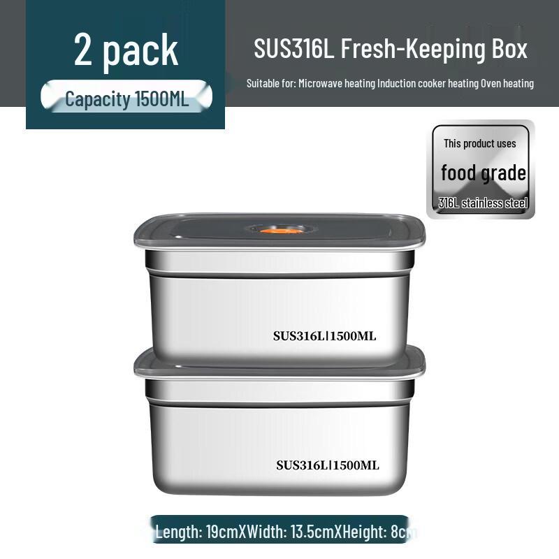 

ZISIZ 316 Stainless Steel Fresh-keeping Box
