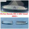 For Honda HR-V HRV Vezel Rear Bumper Sill Scuff Plate Protector Guard Cover Trim Overlay Car Stainless Steel Accessories
