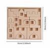 Wooden Castle Arch Building Blocks Set Puzzle Base Beech Wood