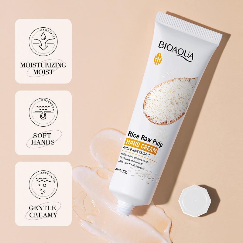 BIOAOUA Rice Puree Hand Cream - Moisturizing & Anti-drying Formula