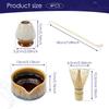 5Pcs Japanese Ceramic Matcha Gift Box Matcha Tea Set With Whisk Spoon And Bowl Sumptuous Grinder Brush Tea Tools High-end
