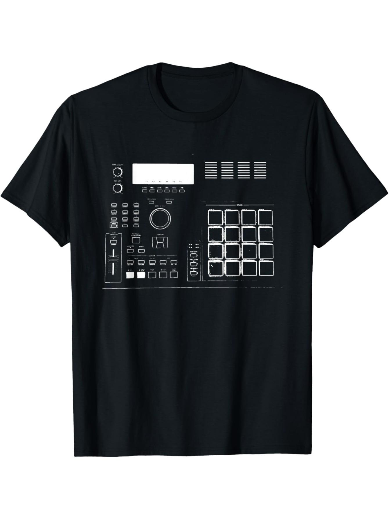 

Retro Hip-hop MPC Beat Machine 2000 Producer T-shirt MPC Controller Pattern, Summer Music Producer Disc Dressing - Men s Summ... S разноцветный