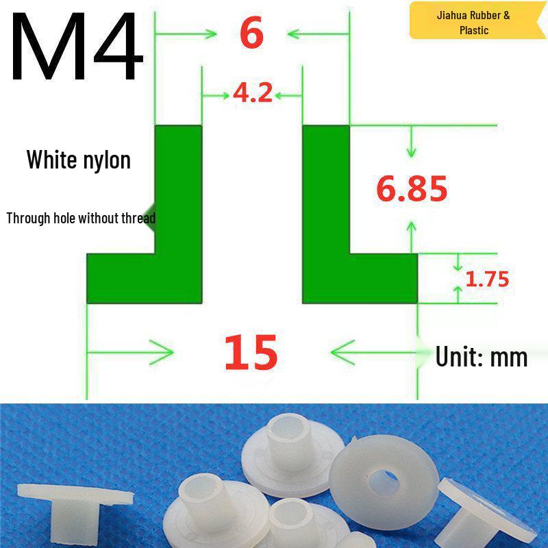 T-förmige Nylon-Dichtungsscheibe M3-M35 Gewinde Isolierabstandshalter