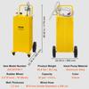 VEVOR 30 Gallon Fuel Caddy, Gas Storage Tank & 4 Wheels, with Manuel Transfer Pump, Gasoline Diesel Fuel Container for Cars, Lawn Mowers, ATVs
