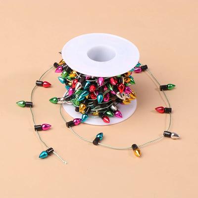 5m/Roll Party Supplies Christmas Lights Garland DIY Small Bulb Ornaments Non-usb Colorful Christmas Tree Decoration