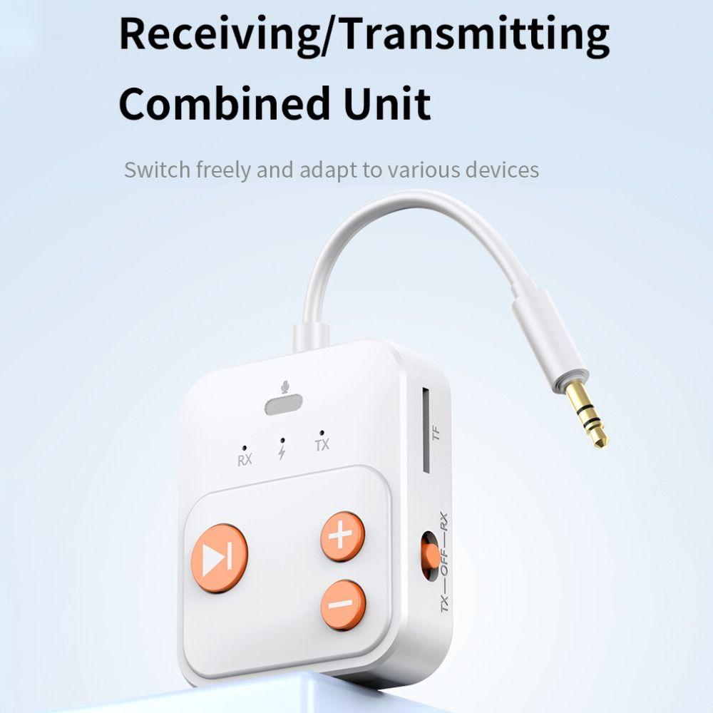 With Mic Wireless Receiver Transmitter Type-C Changing TX/RX BT Boxes for TV Car Speaker