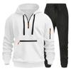 Heren Truipak Hoodie Zak Rits Pullover Sport Fleece Trui Joggingbroek Tweedelig Pak
