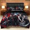 Tokyo Ghoul Vzor Povlečení Sada Prošívaných Dek Quilt Cover Povlak na Polštář Domácí Narozeninový Dárek(1 * povlak na peřinu + 2 * povlak na polštář, bez jádra)