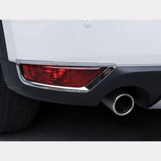 For Mazda CX-5 CX5 2017-21 ABS Chrome Rear Fog Light Lamp Frame Cover Trim 2PCS