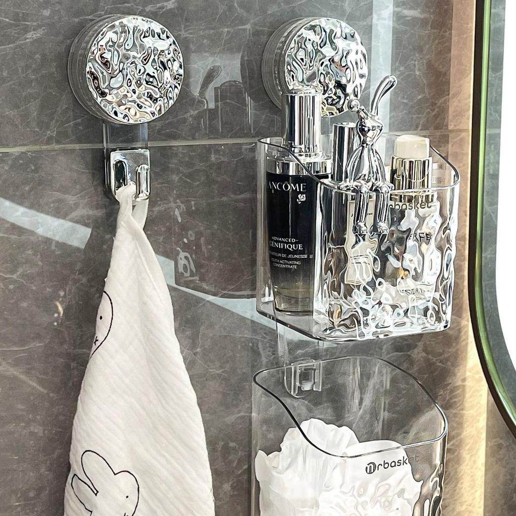 Powerful Suction Hook – No-Drill, No-Trace Adhesive for Bathroom Doors and Walls, Ideal for Towels and Clothes.