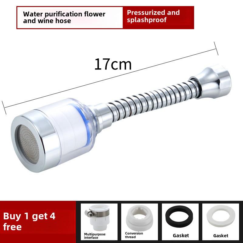 Water-Saving Kitchen Faucet Filter & Splash Head Extension