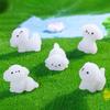 5er-Packung Kawaii Cartoon Leuchtende Mini-Hundefiguren aus Kunstharz, Miniaturstatuen, Kreative Mode, DIY-Heimdekorationsaccessoires, Geschenke