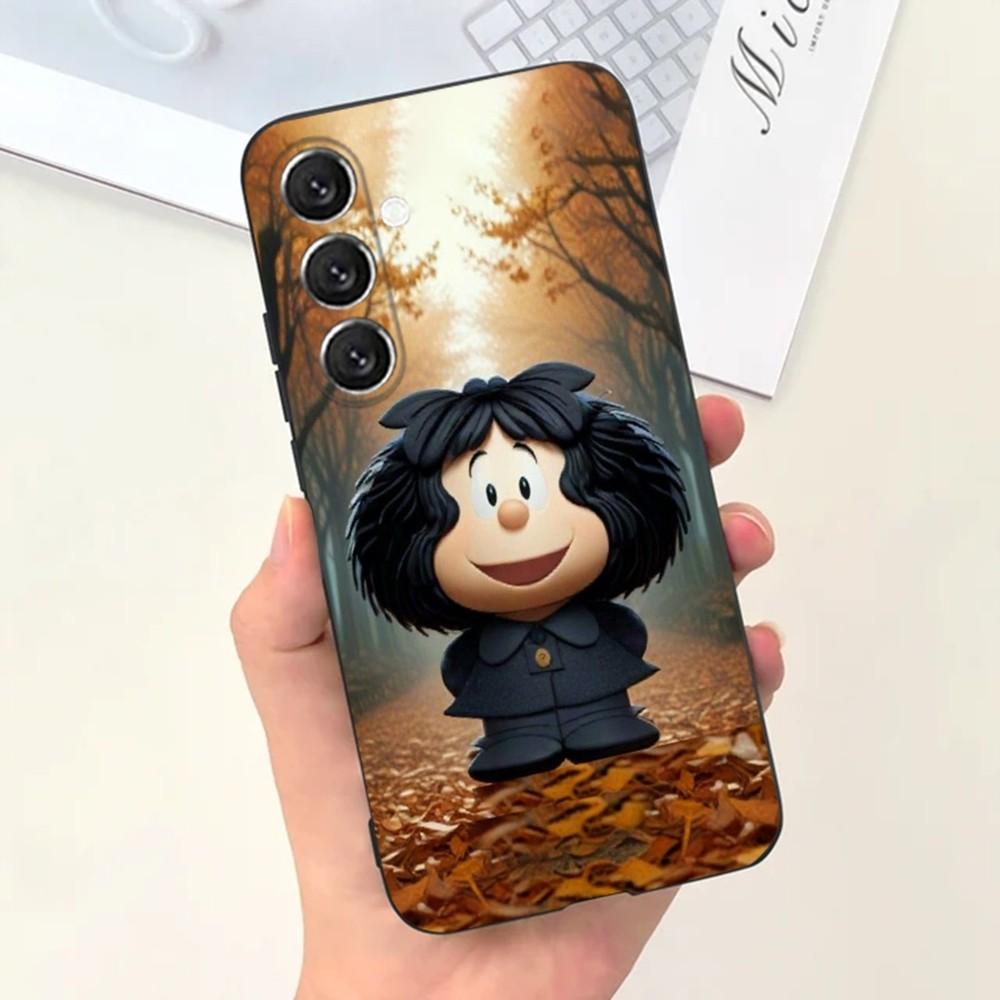 Anime M-Mafalda Phone Case For Samsung S25,S24,S21,S22,S23,S30,Ultra,S20,Plus,Fe,Lite,Note,10,9,5G Black Cover