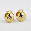 Creative Design Gold Color Hollow Round Ball Chunky Hoop Earrings for Women Vintage Metal Disco Ball Ear Buckle Piercing Zircon