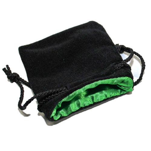 

Koplow Small Velvet Dice Bag (Black) (w/ Green Lining)