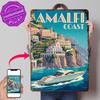 Amalfi Coast Travel D Texture Metal Poster Customized Wall Art Tin Sign Gift for Mancave Home and Decoration Gaming House Decor