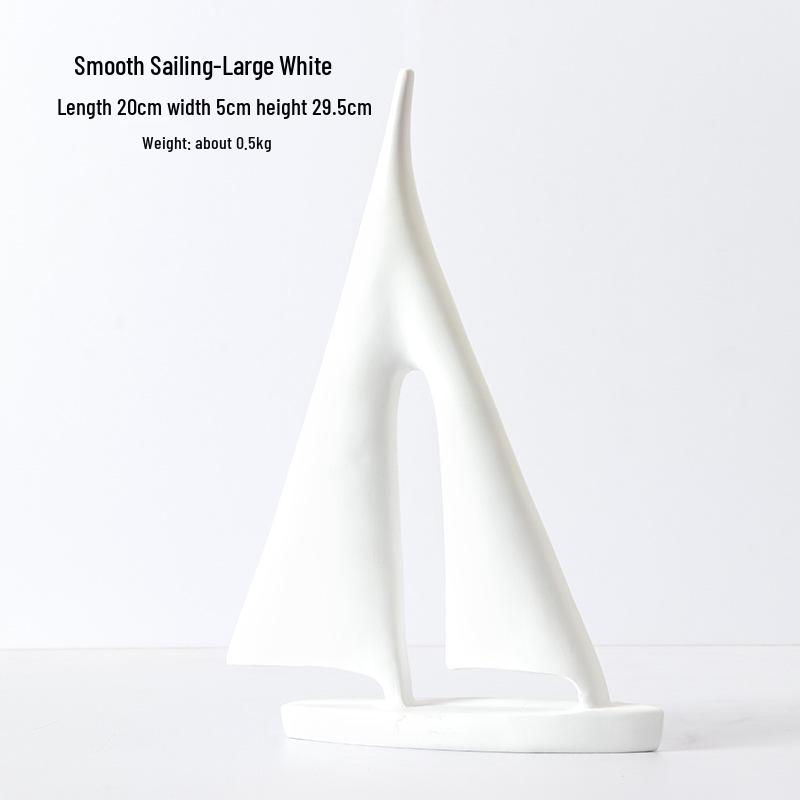 Modern Luxury Sailboat Ornament for Living Room, Foyer, or Office Decoration