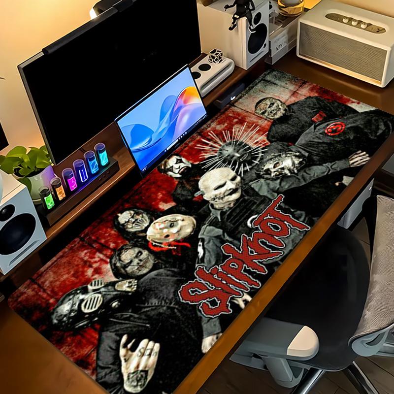 Slipknot Red Tribal Symbol Logo Large Gaming Mouse Pad Non Slip Desk Mat for PC Rock Band Fan Decor