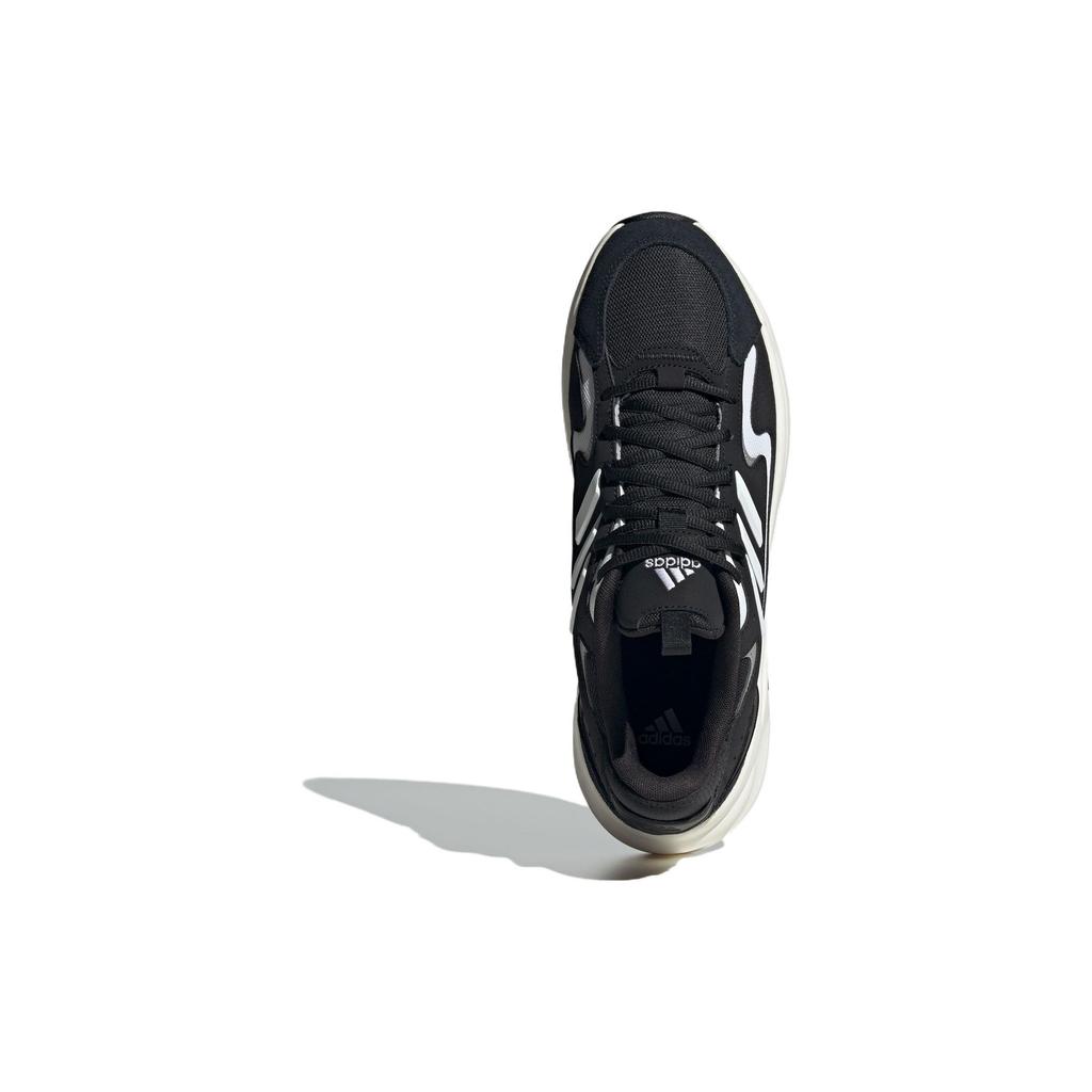 Adidas Ozwave Sneakers Fabric Leather Round Toe Lace-Up Low-Top Dad Shoes Unisex Sneakers Black ID3573