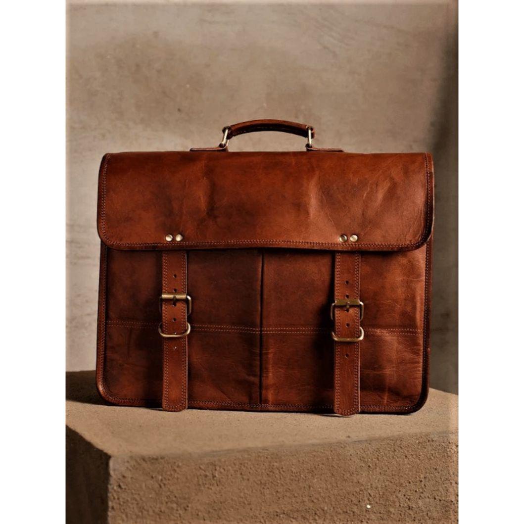 

Кожаный мужской портфель Кожаная сумка через плечо, Персонализированная кожаная сумка-мессенджер для ноутбука, Коричневая кожаная мужская сумка-мессенджер ручной работы 9 x 11 x 4 in коричневый