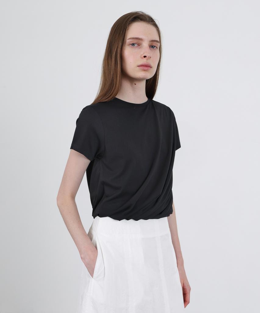 Leuba Balloon Cropped T-Shirt - Black