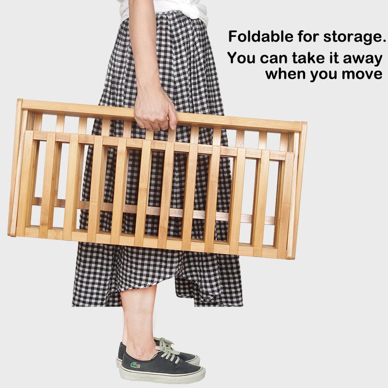 Folding Shoe Rack Multi-tier Shoe Rack for Entryway Balcony Potted Plant Shelves Simple Assembly Shoe Rack Make Of Bamboo