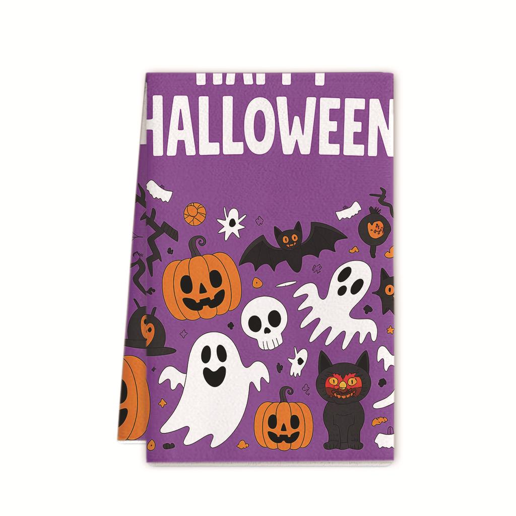 Halloween Towel Ornament Gift Microfiber Printing Kitchen Towel Special Dish Towel Rag