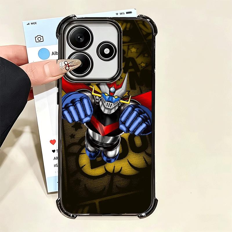 M-Mazinger Z Anime Plating Phone Case For Xiaomi Poco X5 X6 X7 X8 Pro Max F8 Ultra F7 M8 M7 M5S Redmi 15C 15 14C 13C 13 X3 12C F