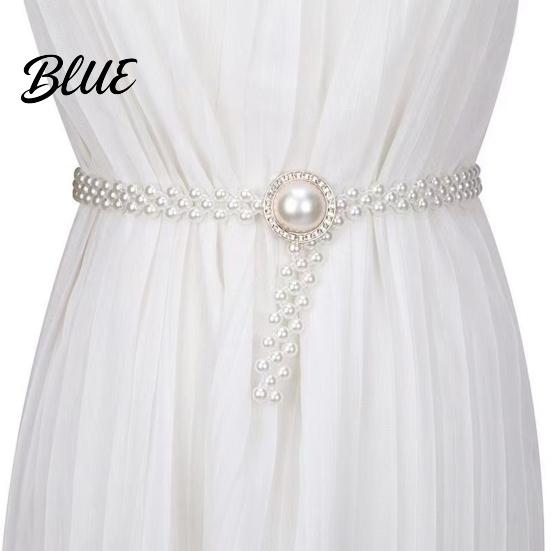 Faux Pearl Body Chain Waist Imitation Pearls 3D Flower Decor