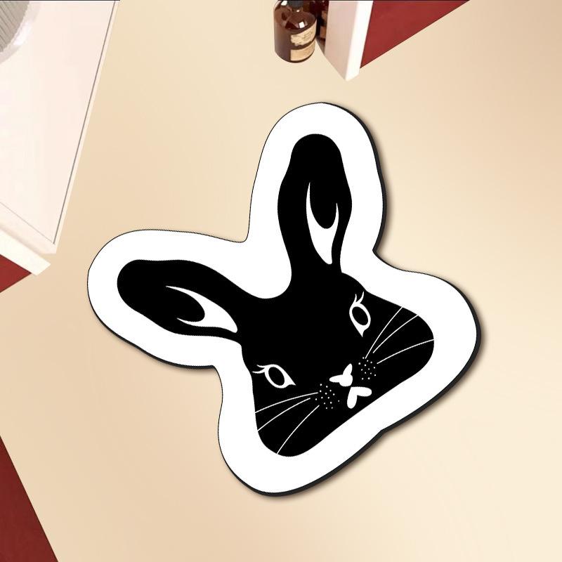 

Маленький свежий черный технологичный мягкий диатомовый грязевой абсорбирующий коврик для ванной комнаты, нескользящий коврик для двери ванной комнаты, быстросохнущий коврик для ванной комнаты 40 * 60Cm crystal velvet