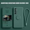 Liquid Silicone Magnetic Holder Phone Case For Samsung Galaxy A07 A17 A56 A36 A16 A55 A35 A25 A15 A54 A53 A52 A34 A14 A24 Cover