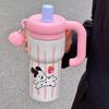 Shangqi Pink 600ML Insulated Stainless Steel Tumbler with Straw