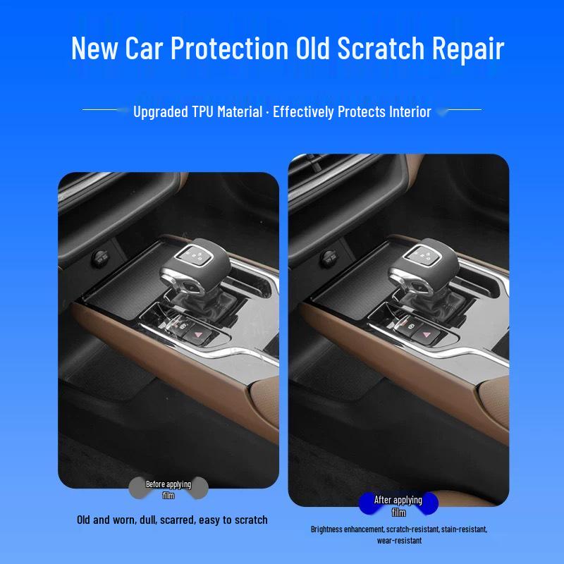 Compatible with 25 Hongqi EQM5 models: interior film, instrument navigation screen film, gear shift accessories, HD-TPU sticker.