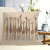 1pc, Charming Giraffe Plush Pillowcase 45.72x45.72 Cm - Cute Cartoon Wild Animal Pattern, Soft Decorative Cushion Cover, Suitable for Sofa and Bedroom
