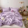 Korean Ruffles Quilted Summer Comforter Set Soft Skin-friendly Thin Blanket High Quality Princess Pleated Quilts