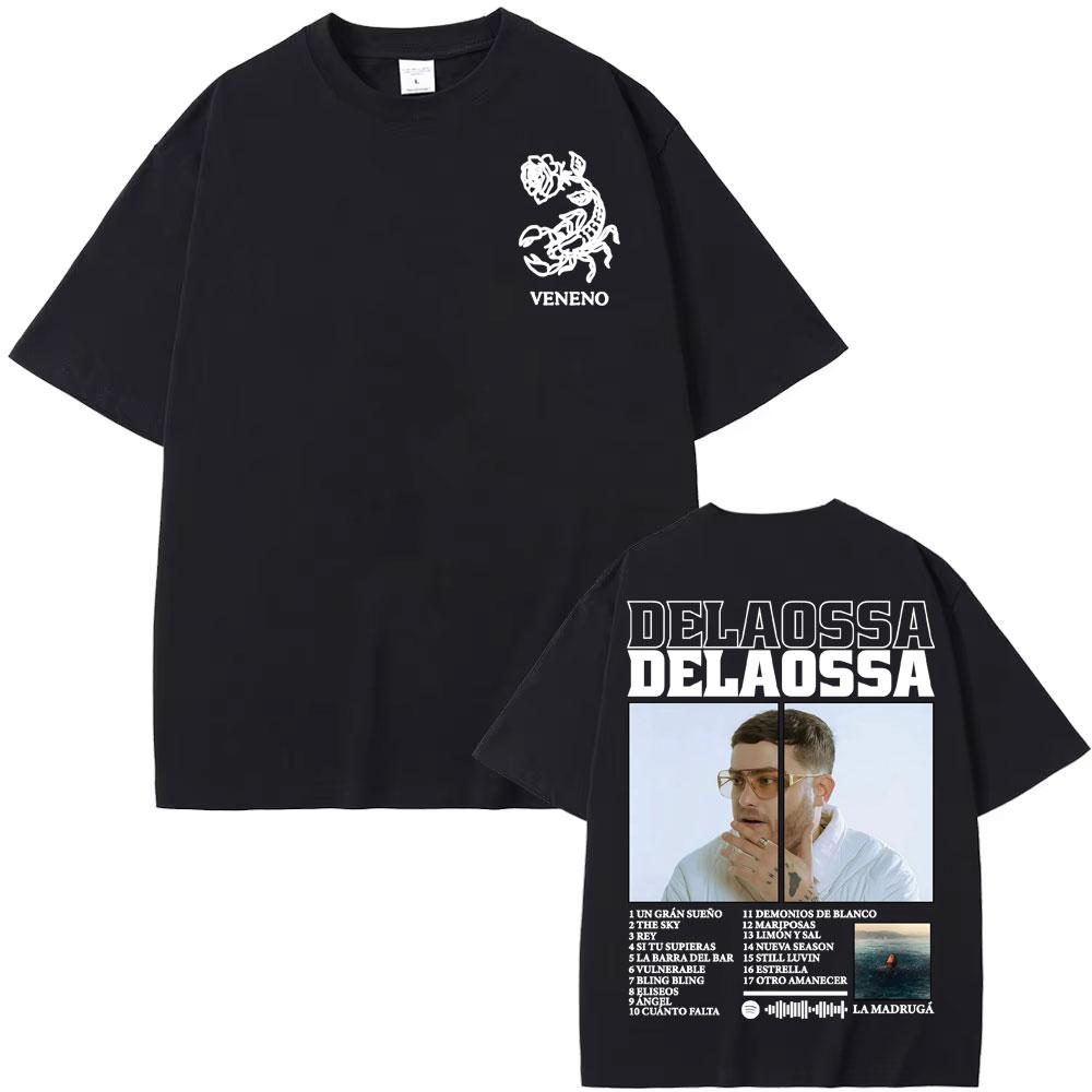 Rapper Delaossa Album Graphic T-shirts for Men Fashion Gothic Retro Short Sleeve Unisex Casual 100% Cotton T-shirt