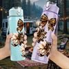 1PC Multi Butterfly Floral Graphic,750ml Color Plastic Sports Water Bottle,Leakproof Flip Straw Lid,Suitable for Sports Office Home Use