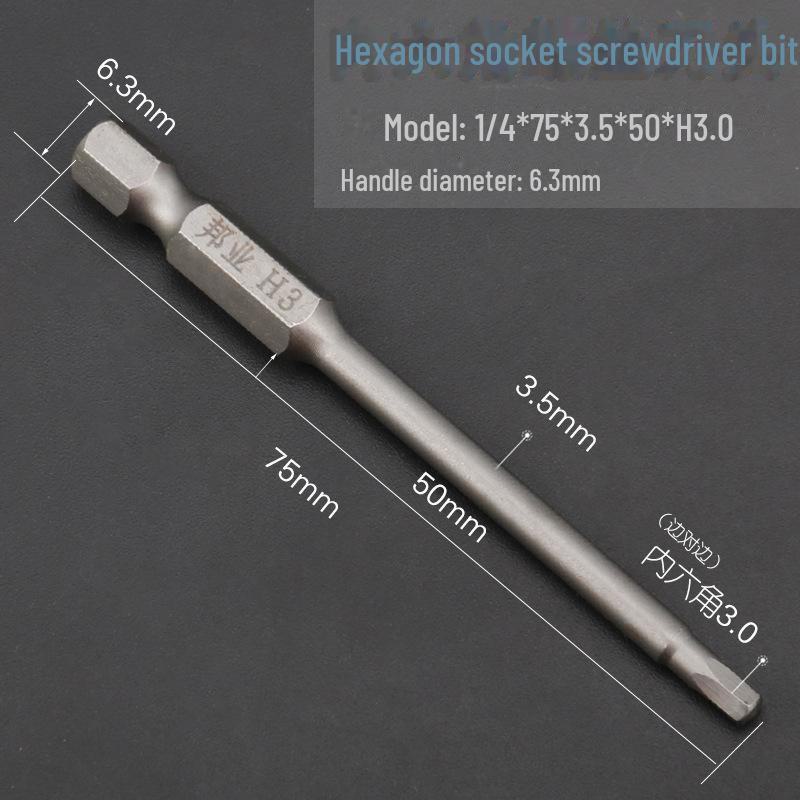 Bangye S2 Stahl Magnetischer Sechskant-Druckluftschraubendreher-Bohrer-Set 1,5–6 mm