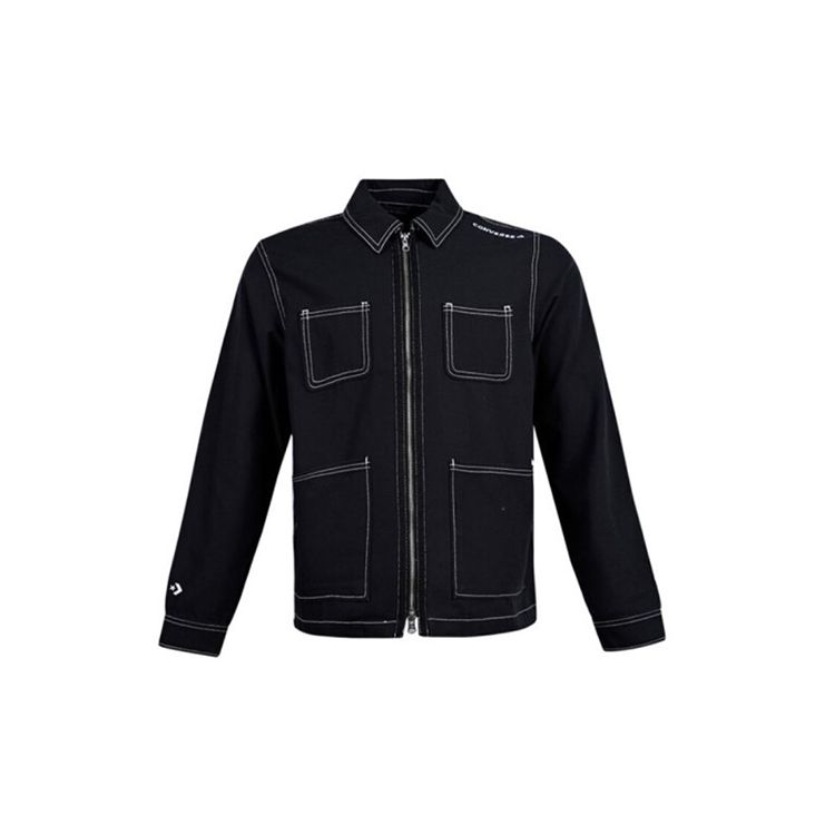 

Куртка Converse Pocket Woven с длинным рукавом Мужская Верхняя одежда Черный 10020896-A01