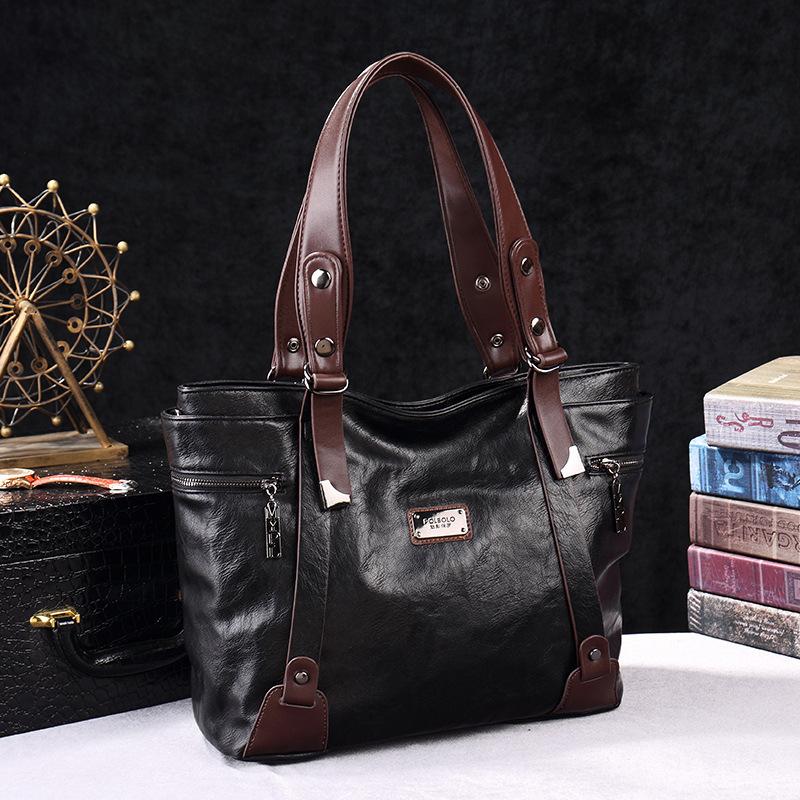 Large capacity early spring new women's bag simple foreign messenger bag simple casual shoulder tote bag