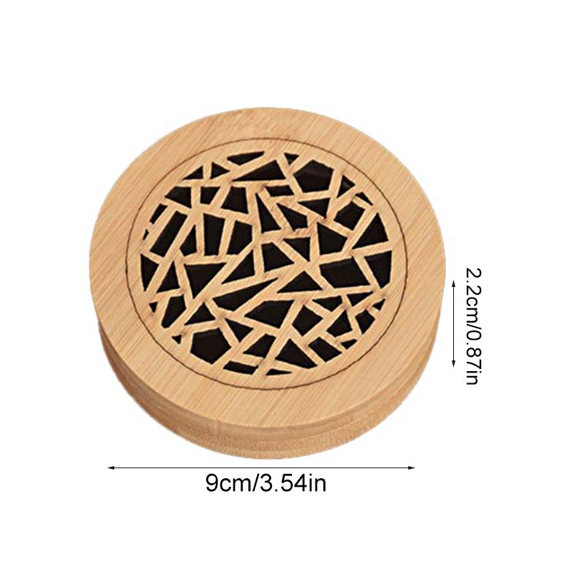 1PC Round Meditation Wood Censer Home Decor Hollow Out Study Room Accessory Aromatherapy Box Yoga Multiple Options Available