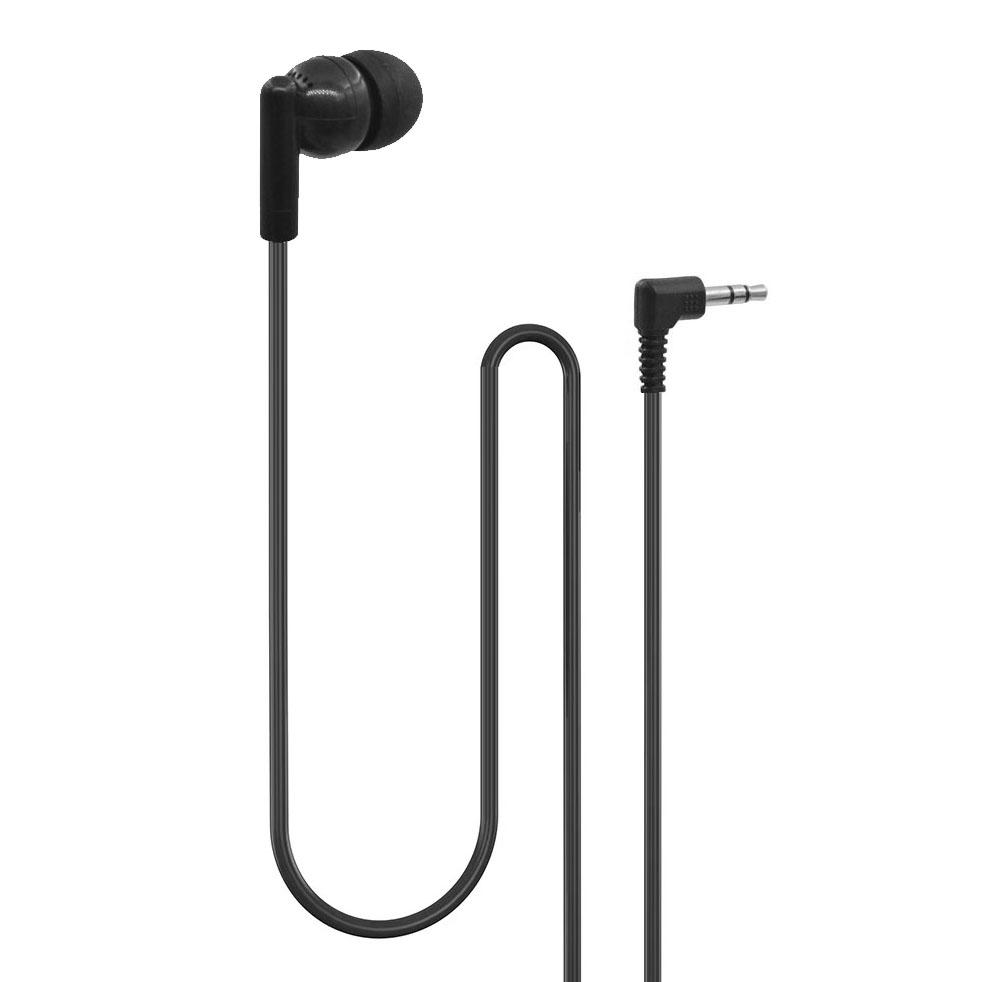 One Side In Ear Wired 3.5mm Music Earphones & Studio Gamer Headphones for Kids-Black 0.8m Cord