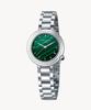 Lollalojeu Tea-Time Malachite Silver Women'S Metal Wristwatch