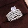 CAOSHI Bright Zirconia Wedding Bands Female Fashion Gorgeous Finger Ring Luxury Lady Silver Color Accessories for Engagement