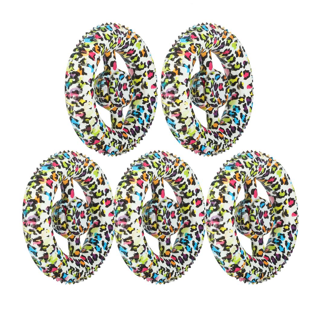 5PCS Round Hand Grip Ring Printed Silicone Fidget Toy Finger Trainer for Rehabilitation Training